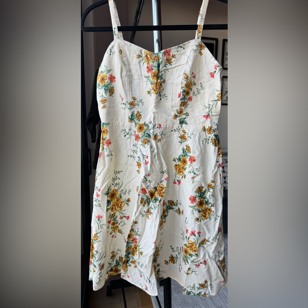 Old Navy Floral Cami Dress with Yellow and Pink Accents